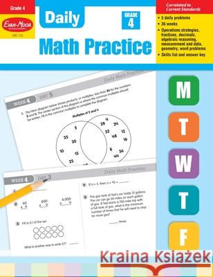 Daily Math Practice, Grade 4 Teacher Edition Evan-Moor Corporation 9781557997449 Evan-Moor Educational Publishers
