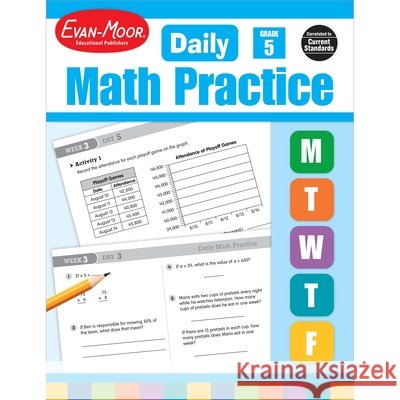 Daily Math Practice, Grade 5 Teacher Edition Evan-Moor Corporation 9781557997456 Evan-Moor Educational Publishers