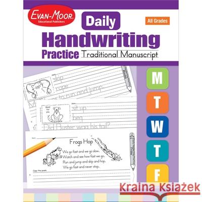 Daily Handwriting Practice: Traditional Manuscript, Kindergarten - Grade 6 Teacher Edition Evan-Moor Corporation 9781557997531 Evan-Moor Educational Publishers