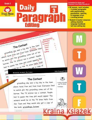 Daily Paragraph Editing, Grade 3 Teacher Edition Evan-Moor Corporation 9781557999573 Evan-Moor Educational Publishers