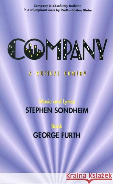 Company (Tcg Edition) Sondheim, Stephen 9781559361088 Theatre Communications Group