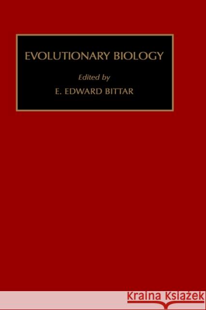 Evolutionary Biology: Volume 1 Bittar, Edward 9781559383035