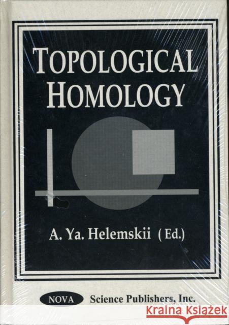 Topological Homology A Ia Khelemskii 9781560727613 Nova Science Publishers Inc