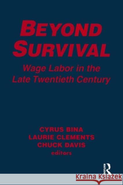 Beyond Survival: Wage Labour and Capital in the Late Twentieth Century Bina, Cyrus 9781563245169
