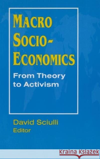 Macro Socio-Economics: From Theory to Activism: From Theory to Activism Sciulli, David 9781563246500 M.E. Sharpe