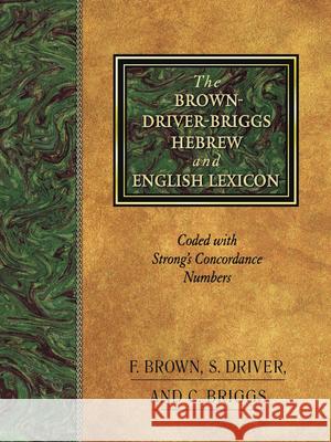 The Brown-Driver-Briggs Hebrew and English Lexicon Francis Brown S. Driver C. Briggs 9781565632066 Hendrickson Publishers
