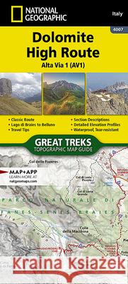 Dolomite High Route Map [Alta Via 1] Map National Geographic Maps 9781566959254 National Geographic Maps
