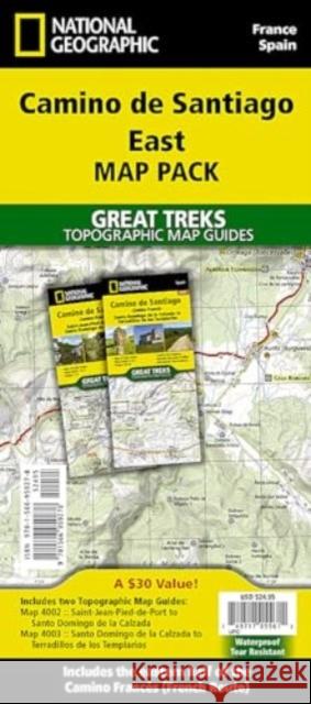 Camino de Santiago East Map Map Pack Bundle: 2 map set National Geographic Maps 9781566959278 National Geographic Maps