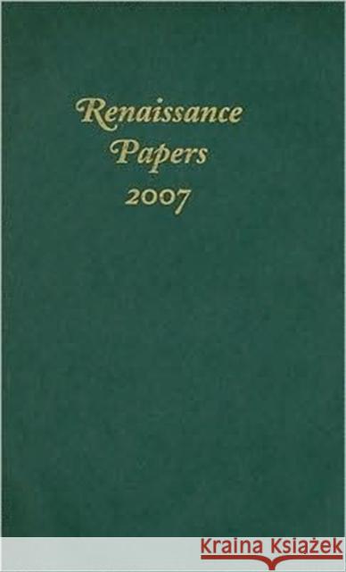 Renaissance Papers Christopher Cobb M. Thomas Hester 9781571133786