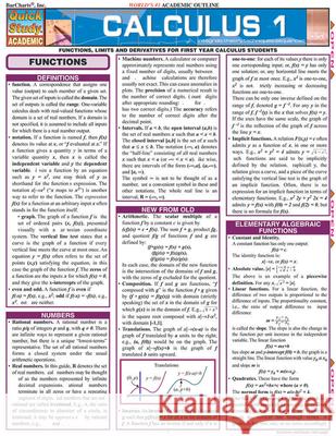 Calculus 1 BarCharts Inc 9781572227965