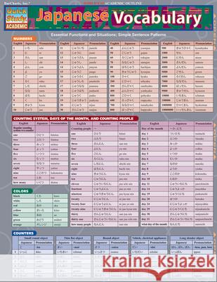 Japanese Vocabulary Sumiko Uo 9781572229198 Barcharts, Inc