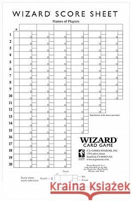 Wizard(r) Oversized Scorepads U. S. Games Systems 9781572817081 U.S. Games Systems