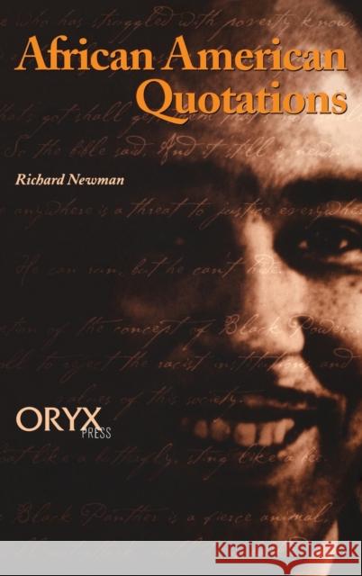 African American Quotations Richard Newman 9781573561181 Oryx Press