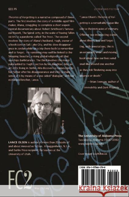 Theories of Forgetting Lance Olsen 9781573661799 F2c