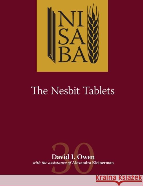 The Nesbit Tablets David I. Owen   9781575062945 Eisenbrauns