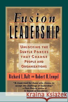 Fusion Leadership RICHARD L. DAFT 9781576750803 Berrett-Koehler