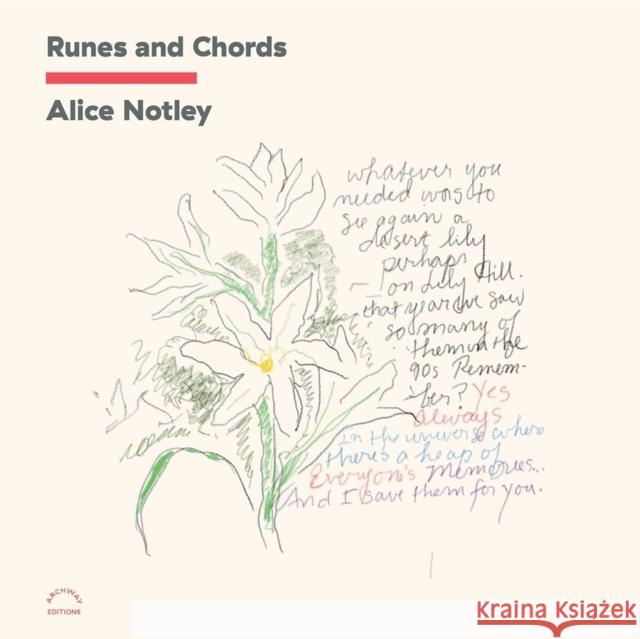 Runes and Chords Alice Notley 9781576879764 powerHouse Books,U.S.