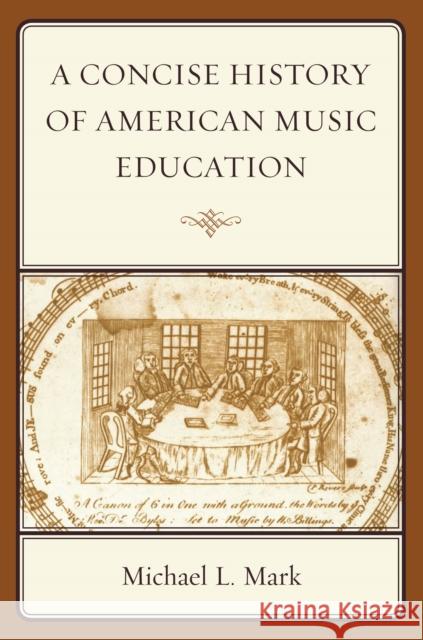 A Concise History of American Music Education Michael L. Mark 9781578868506 Rowman & Littlefield Education