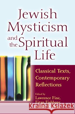 Jewish Mysticism and the Spiritual Life: Classical Texts, Contemporary Reflections Lawrence Fine Eitan Fishbane Or N. Rose 9781580237192 Jewish Lights Publishing