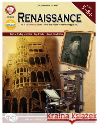 Renaissance, Grades 5 - 8 Patrick Hotle 9781580376327 Mark Twain Media