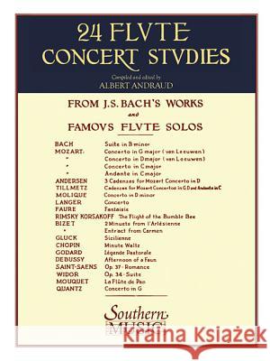 24 Flute Concert Studies: Unaccompanied Flute Johann Sebastian Bach 9781581060553 Southern Music Company