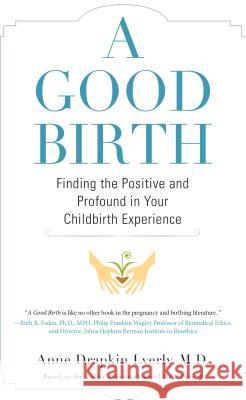 A Good Birth: Finding the Positive and Profound in Your Childbirth Experience Anne Lyerly 9781583335499 Avery Publishing Group