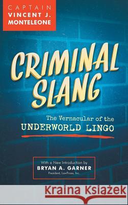 Criminal Slang: The Vernacular of the Underworld Lingo Vincent J Monteleone 9781584773009