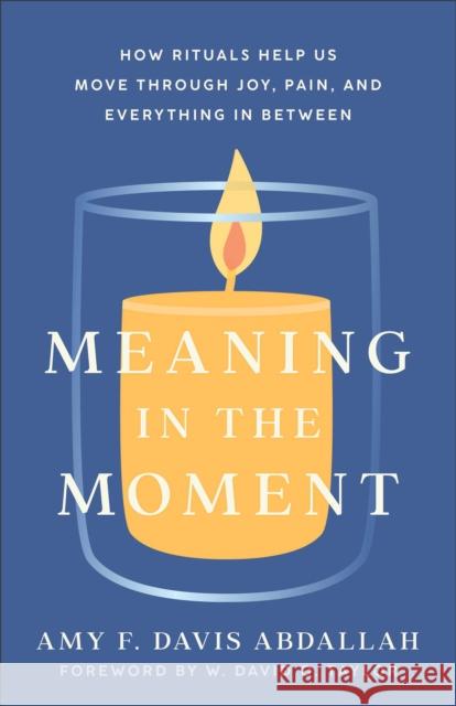 Meaning in the Moment - How Rituals Help Us Move through Joy, Pain, and Everything in Between Amy F. Davi 9781587435812 Brazos Press