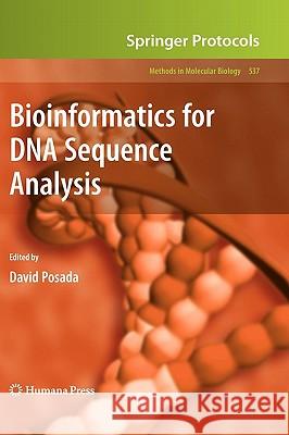 Bioinformatics for DNA Sequence Analysis David Posada 9781588299109 Humana Press