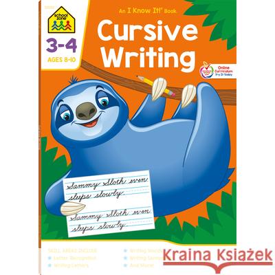 Cursive Writing 3-4 Ages 8-10 School Zone 9781589473980 School Zone