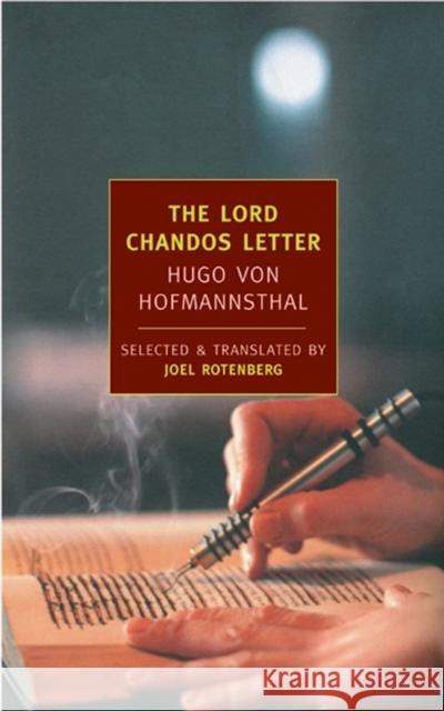 The Lord Chandos Letter Hugo Von Hofmannsthal 9781590171202