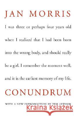 Conundrum Jan Morris 9781590171899 New York Review of Books