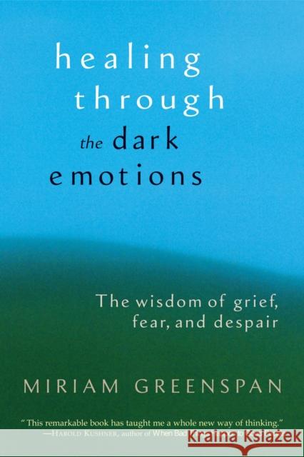 Healing Through the Dark Emotions: The Wisdom of Grief, Fear, and Despair Greenspan, Miriam 9781590301012 Shambhala Publications