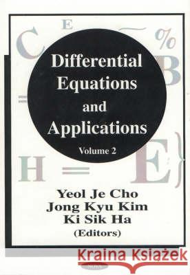 Differential Equations & Applications, Volume 2 Yeol Je Cho 9781590331774