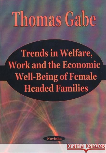 Trends in Welfare, Work & the Economic Well-Being of Female Headed Families Thomas Gabe 9781590335086 Nova Science Publishers Inc
