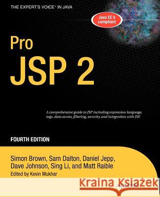 Pro JSP 2 Brown, Simon 9781590595138 Apress