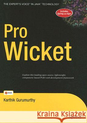 Pro Wicket Karthik Gurumurthy 9781590597224 Apress