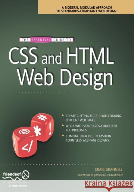The Essential Guide to CSS and HTML Web Design Craig Grannell 9781590599075 0