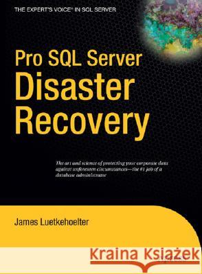 Pro SQL Server Disaster Recovery James Luetkehoelter 9781590599679 Apress