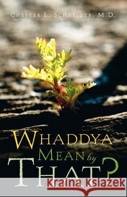 Whaddya Mean by That? Chester L Schneider 9781591602187 Xulon Press