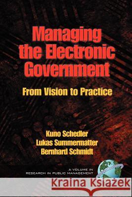 Managing the Electronic Government: From Vision to Practice (PB) Schedler, Kuno 9781593112448