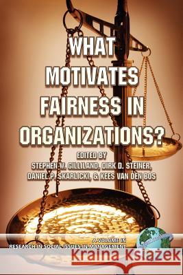 What Motivates Fairness in Organizations (PB) Gilliland, Stephen 9781593114381 Information Age Publishing