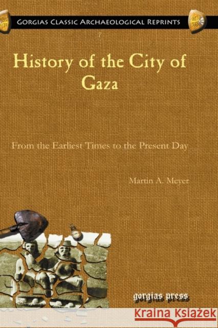 History of the City of Gaza: From the Earliest Times to the Present Day Martin Meyer 9781593336660