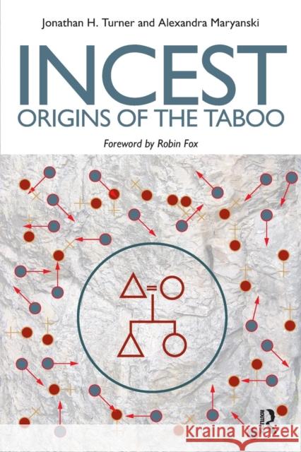 Incest: Origins of the Taboo Jonathan Turner Alexandra Maryanski 9781594511172