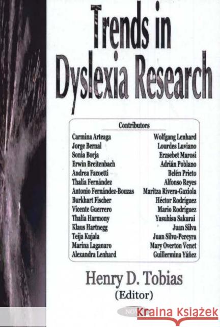 Trends in Dyslexia Research Henry D Tobias 9781594542190