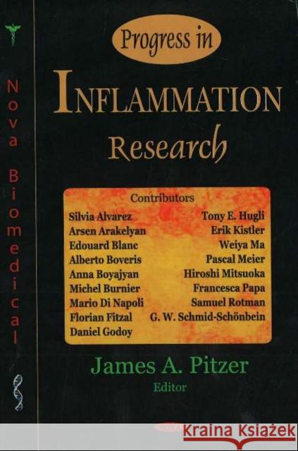 Progress in Inflammation Research James A Paitzer 9781594542770 Nova Science Publishers Inc