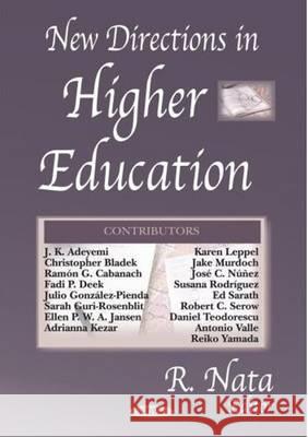 New Directions in Higher Education R Nata 9781594543333 Nova Science Publishers Inc
