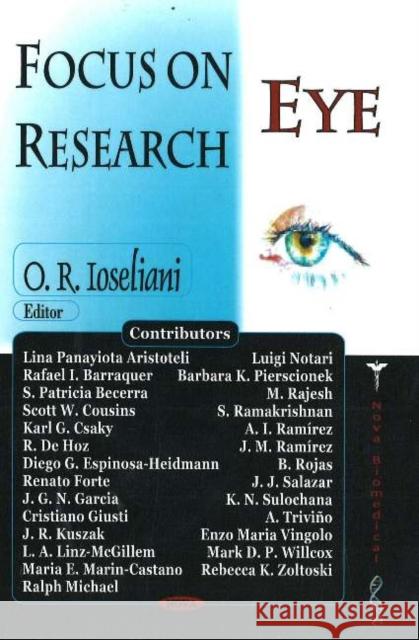 Focus on Eye Research O R Ioseliani 9781594544347 Nova Science Publishers Inc