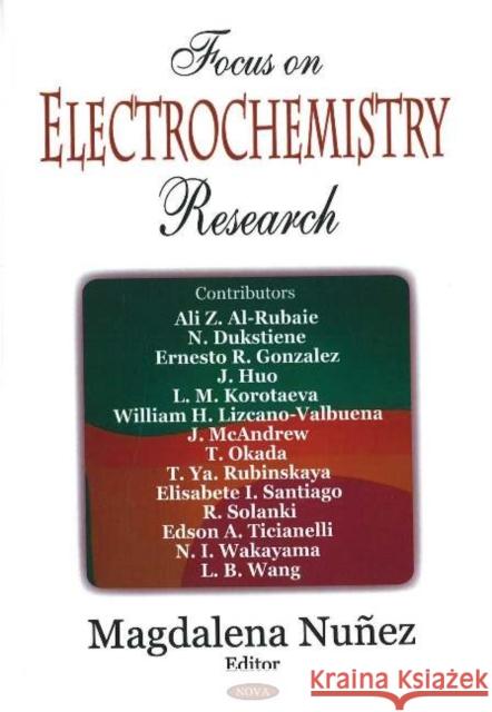 Focus on Electrochemistry Research Magdelena Nuñez 9781594545450 Nova Science Publishers Inc