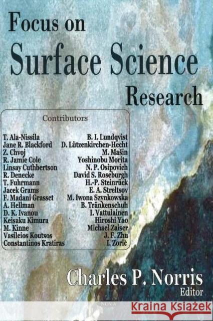 Focus on Surface Science Research Charles P Norris 9781594546327